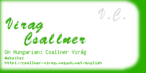 virag csallner business card